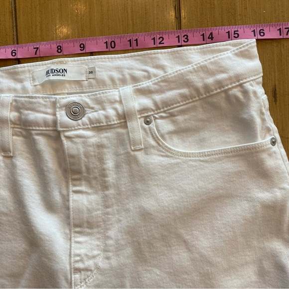 Hudson Women's Barbara High Waist Bootcut Crop White Jeans NEW size 30 - Picture 6 of 14